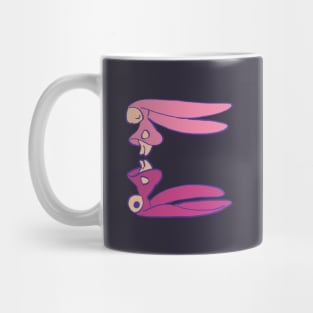 chobits anata and atashi reflection / a city with no people pink pastel rabbits Mug